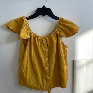 Yellow Madewell Top, Size Medium